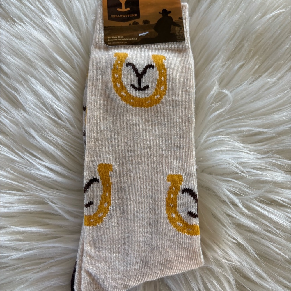 Yellowstone Cream and Yellow Socks new fan wear